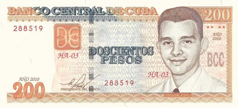 P130 Cuba 200 Pesos Year 2015 (2010)